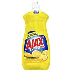 Ajax Ultra Super Degreaser Liquid Dish Soap, Lemon - 28 Fluid Ounce