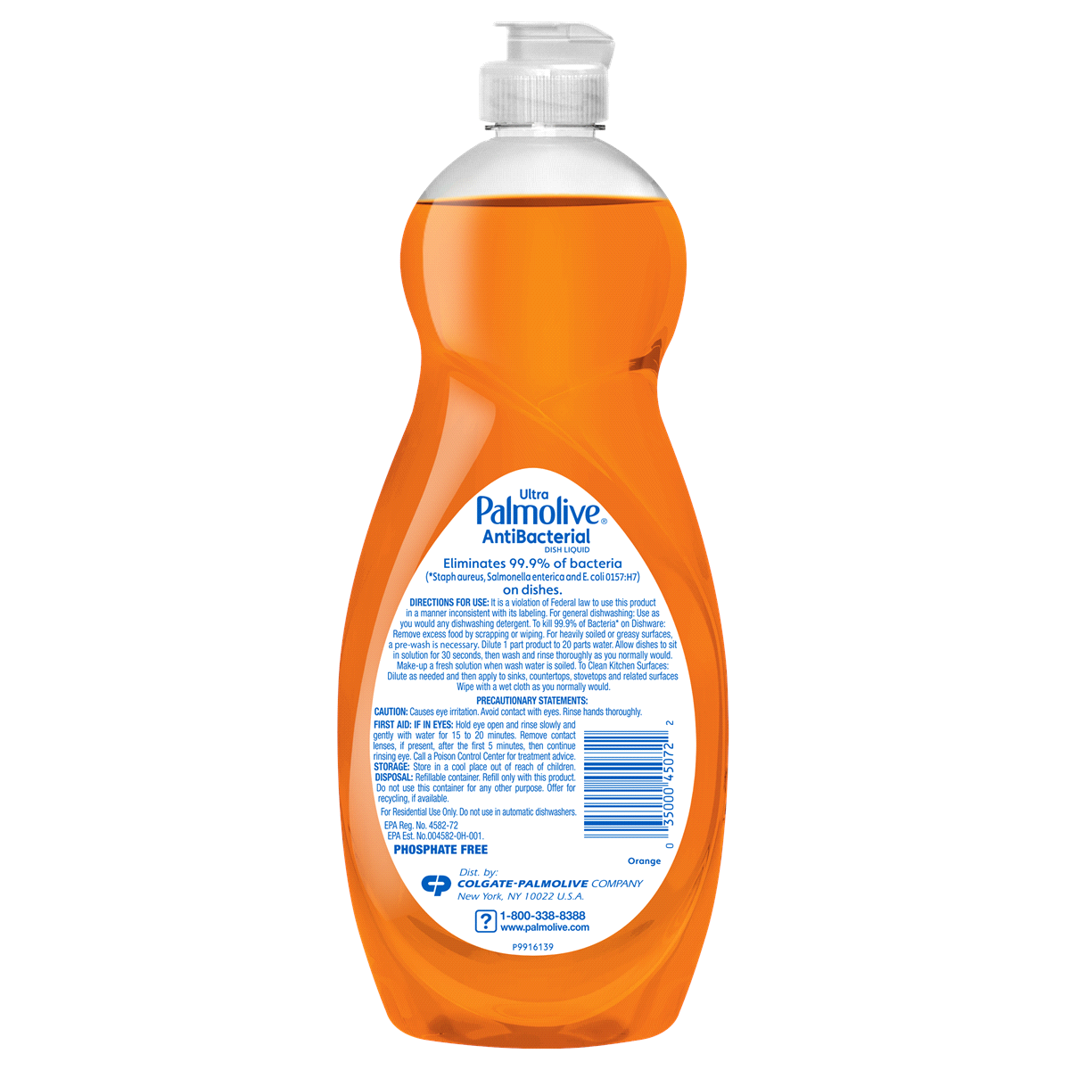 slide 5 of 5, Palmolive Ultra Antibacterial Orange Liquid Dish Soap, 32.5 fl oz