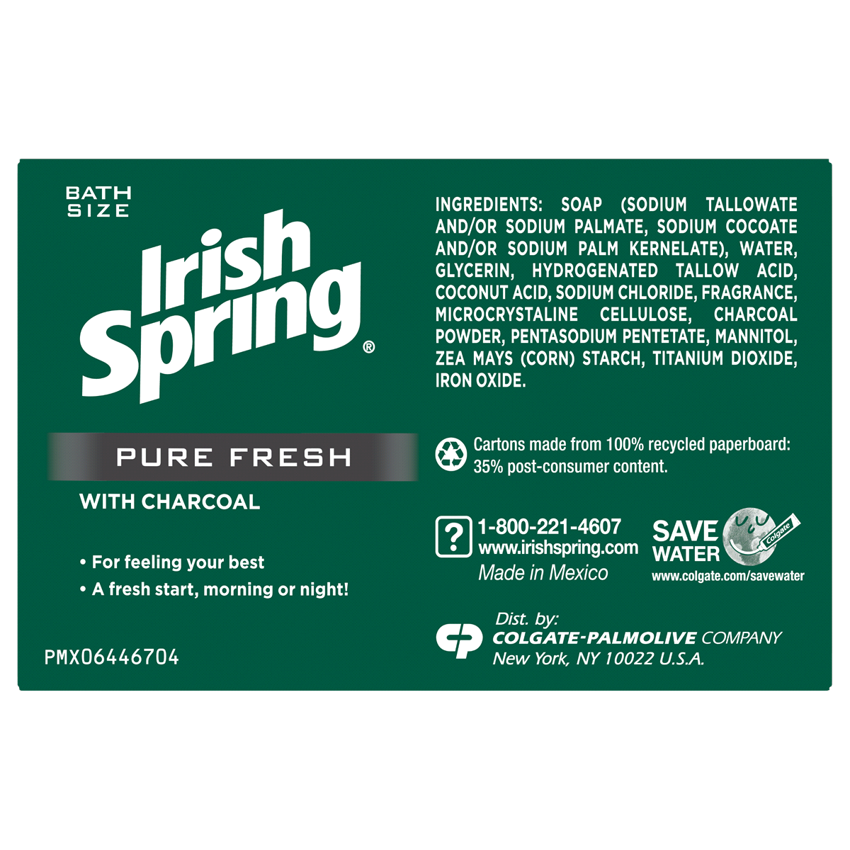 slide 3 of 3, Irish Spring Pure Fresh Deodorant Bar Soap, 8 ct; 3.7 oz