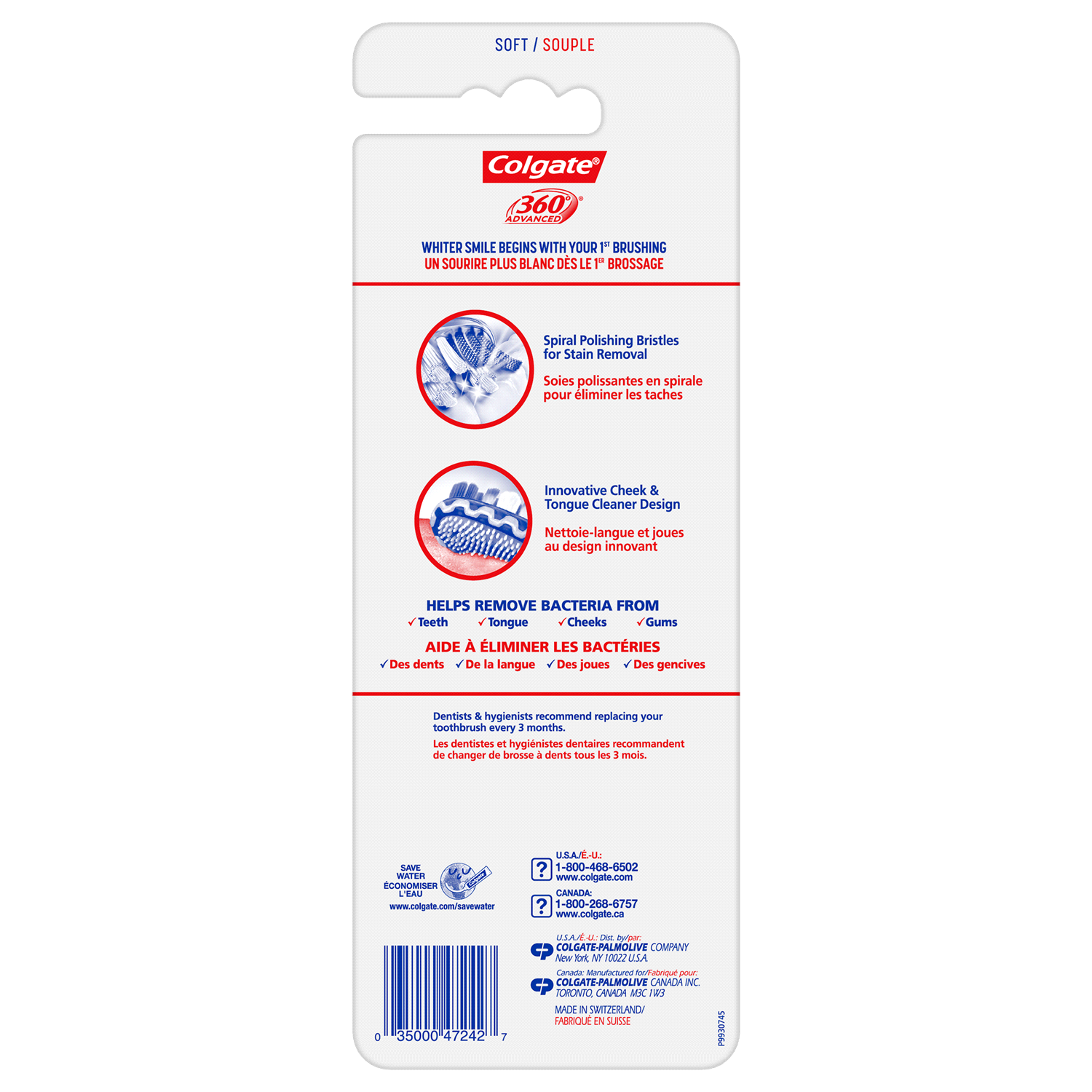 slide 3 of 3, Colgate 360 Advanced Optic White, Soft, 4 ct