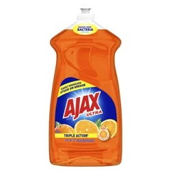 Ajax Ultra Triple Action Liquid Dish Soap, Orange - 52 Fluid Ounce