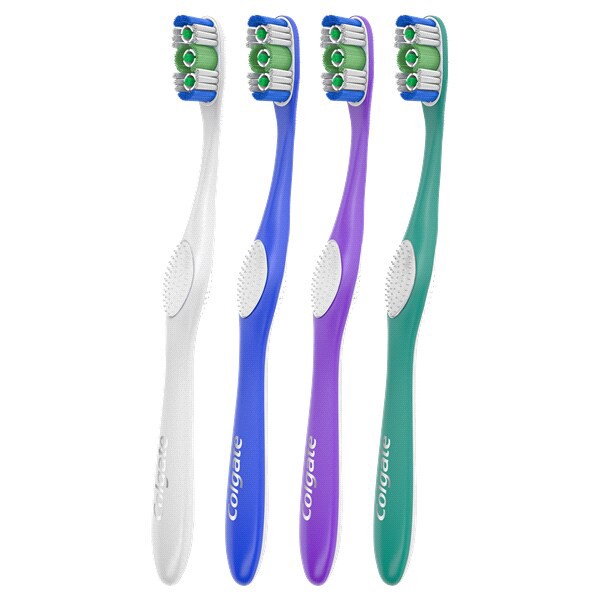 slide 23 of 29, Colgate 360 Whole mouth Clean Medium toothbrush for adults, 4pk, 4 ct