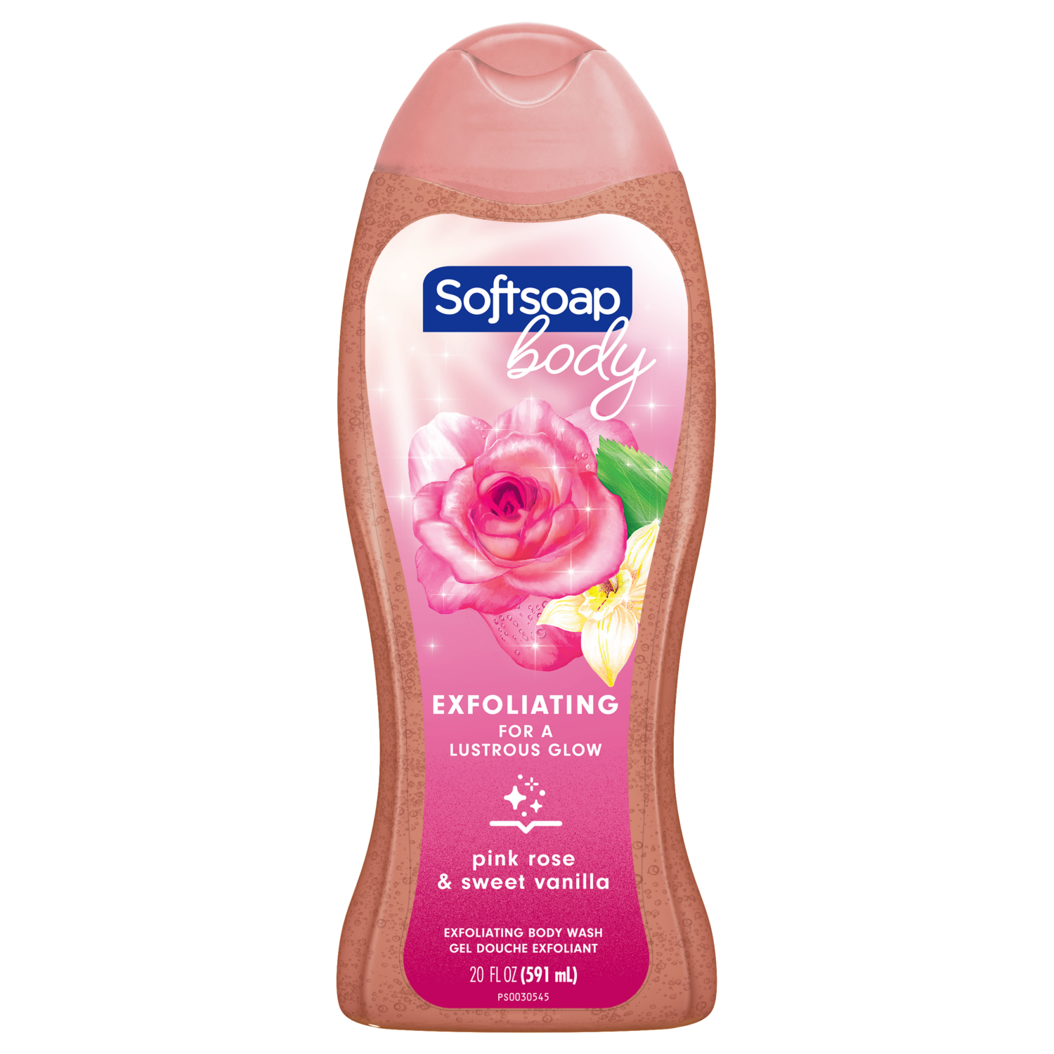 slide 1 of 2, Softsoap Exfoliating Body Wash, Lustrous Glow Pink Rose & Vanilla - 20 Fl. Oz., 20 fl oz