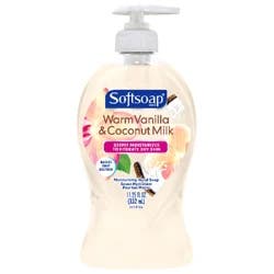 Softsoap Warm Vanilla & Coconut Milk Liquid Hand Soap, Deeply Moisturizing Hand Soap, 11.25 Oz
