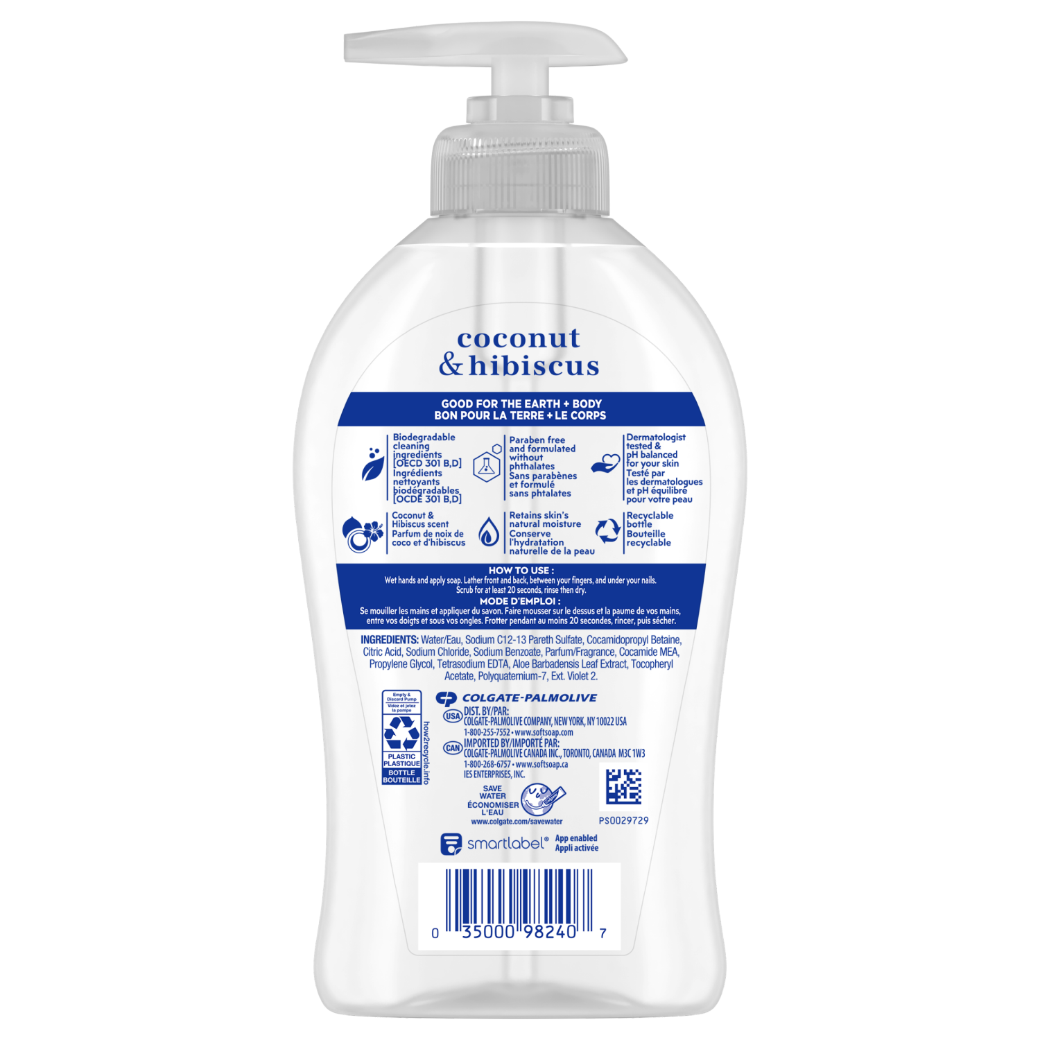 slide 4 of 5, Softsoap Hydrating Liquid Hand Soap, Coconut & Hibiscus - 11.25 Fluid Ounce, 11.25 fl oz