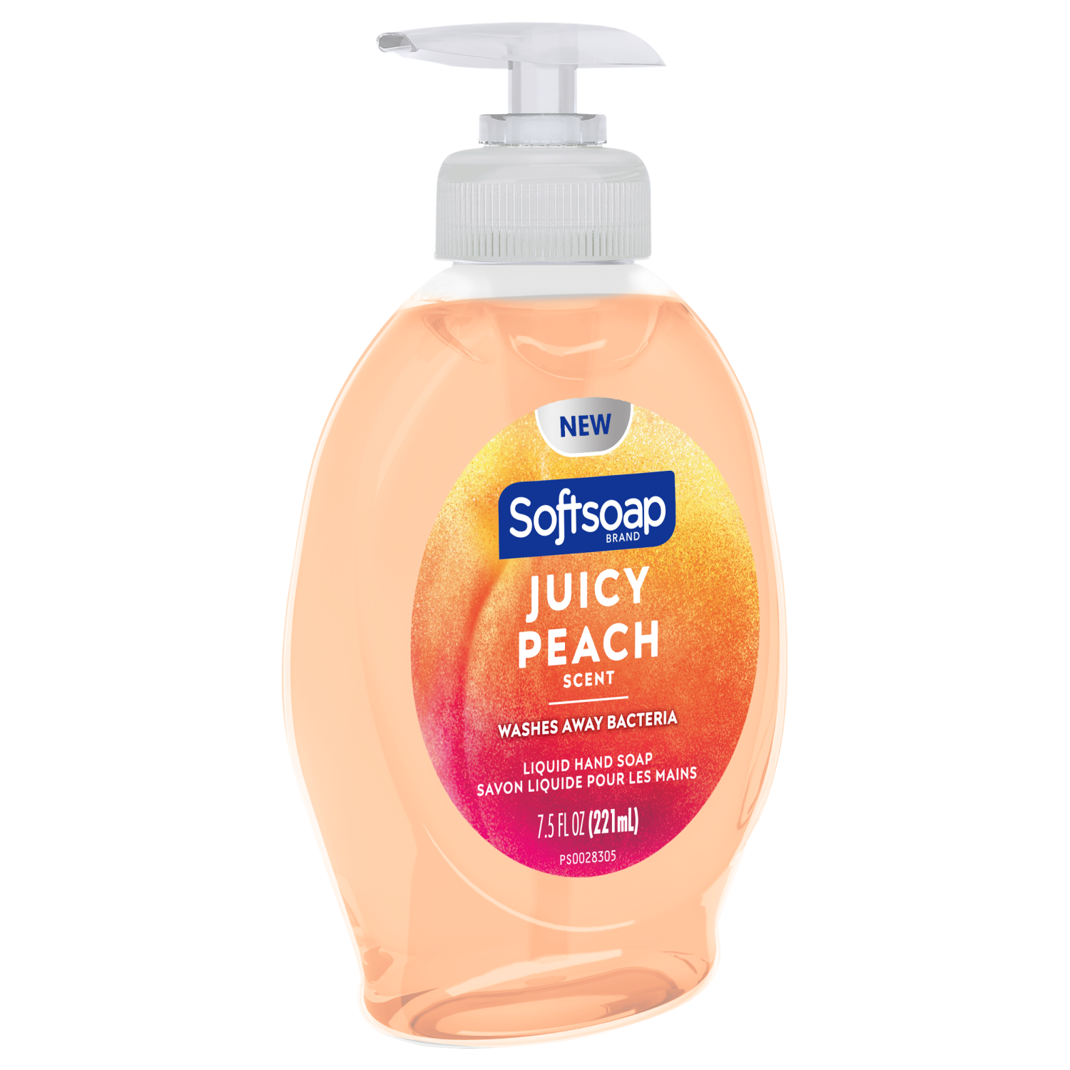 slide 2 of 3, Softsoap Juicy Peach Liquid Hand Soap, Kitchen and Bathroom Hand Soap, Rich Fruity Scent, 7.5 fl Oz., 7.50 fl oz