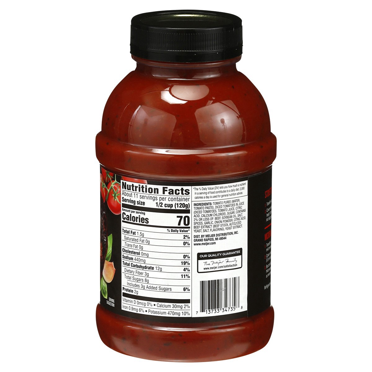 slide 5 of 5, Meijer Meat Flavored Pasta Sauce, 45 oz