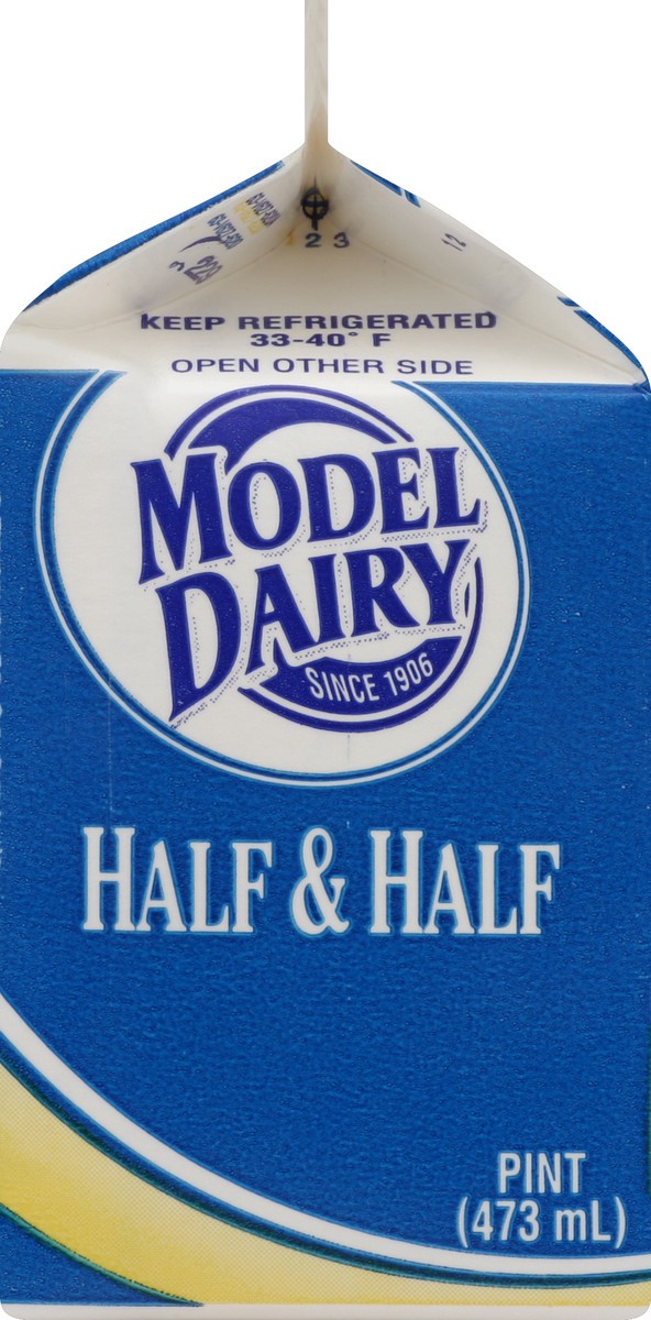 slide 2 of 4, Model Dairy Half & Half 1 pt, 1 pint