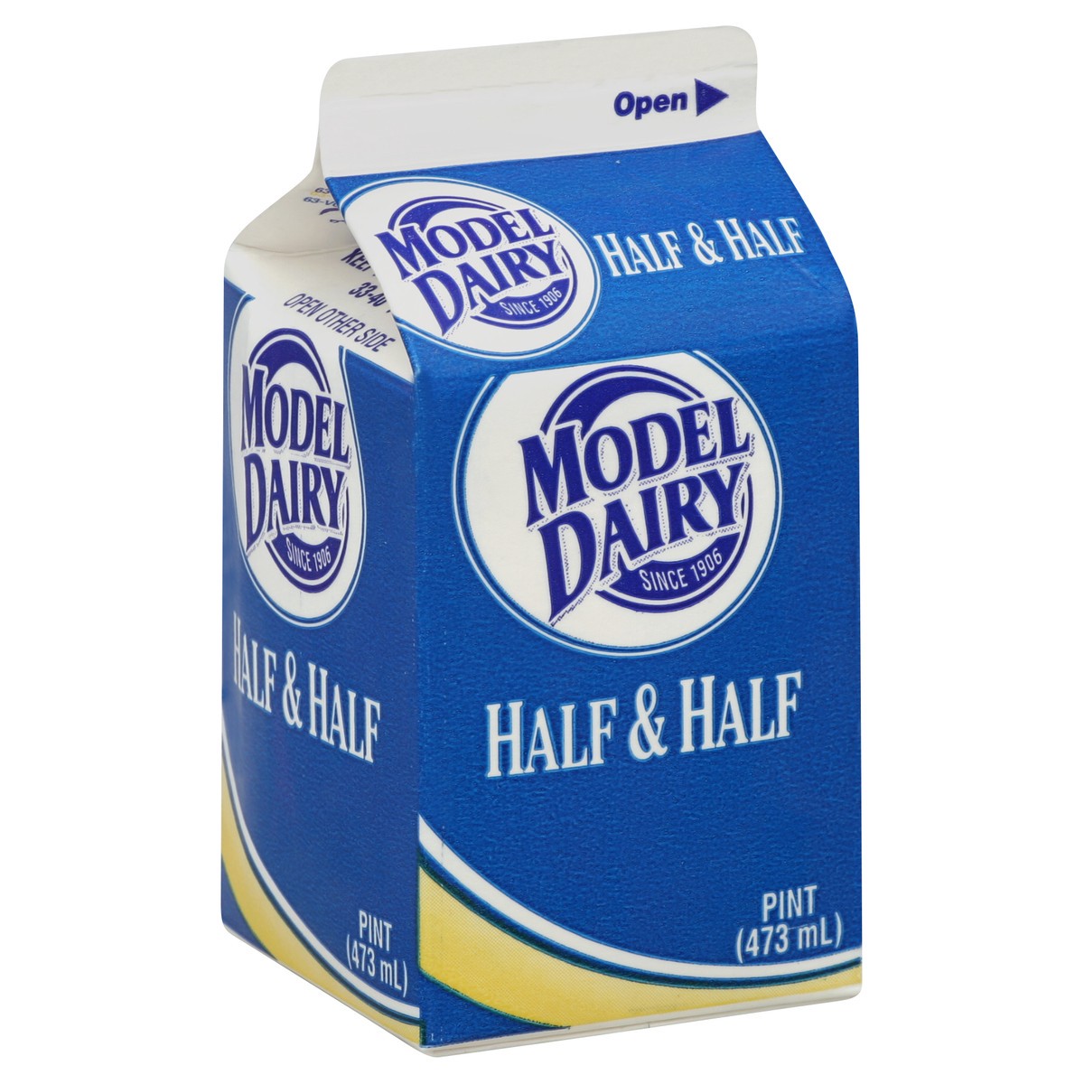 slide 4 of 4, Model Dairy Half & Half 1 pt, 1 pint