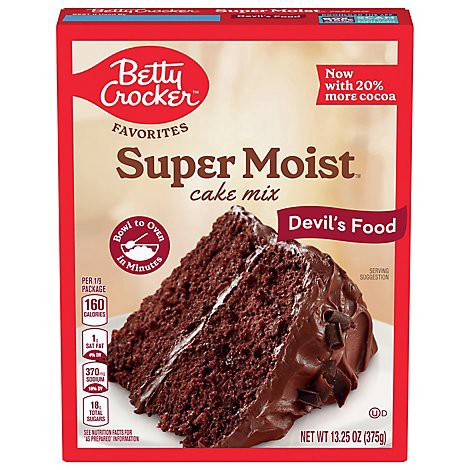 slide 1 of 1, Betty Crocker Super Moist Devils Food Cake Mix - 13.25 Oz, 13.25 oz