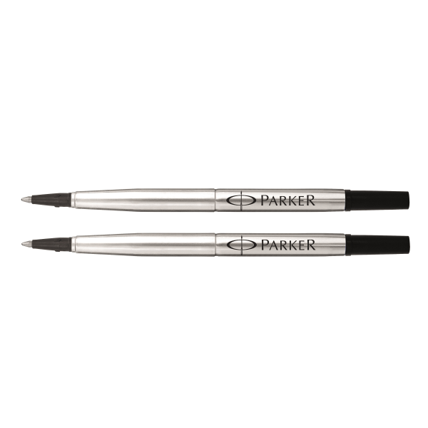 slide 2 of 5, Parker Rollerball Pen Refill, Medium Point, 0.7 Mm, Black, Pack Of 2, 2 ct