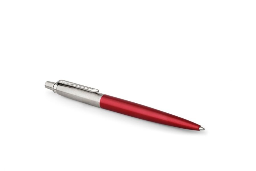 slide 5 of 5, Parker Jotter Ballpoint Pen, Medium Point Kensington Red Barrel, Blue Ink, 0.7 mm