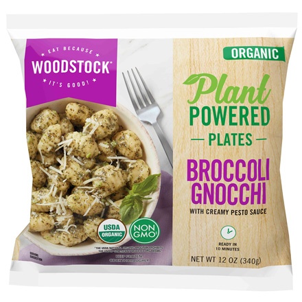 slide 1 of 1, Woodstock Plant Powered Plates Organic Broccoli Gnocchi with Creamy Pesto Sauce 12 oz, 12 oz