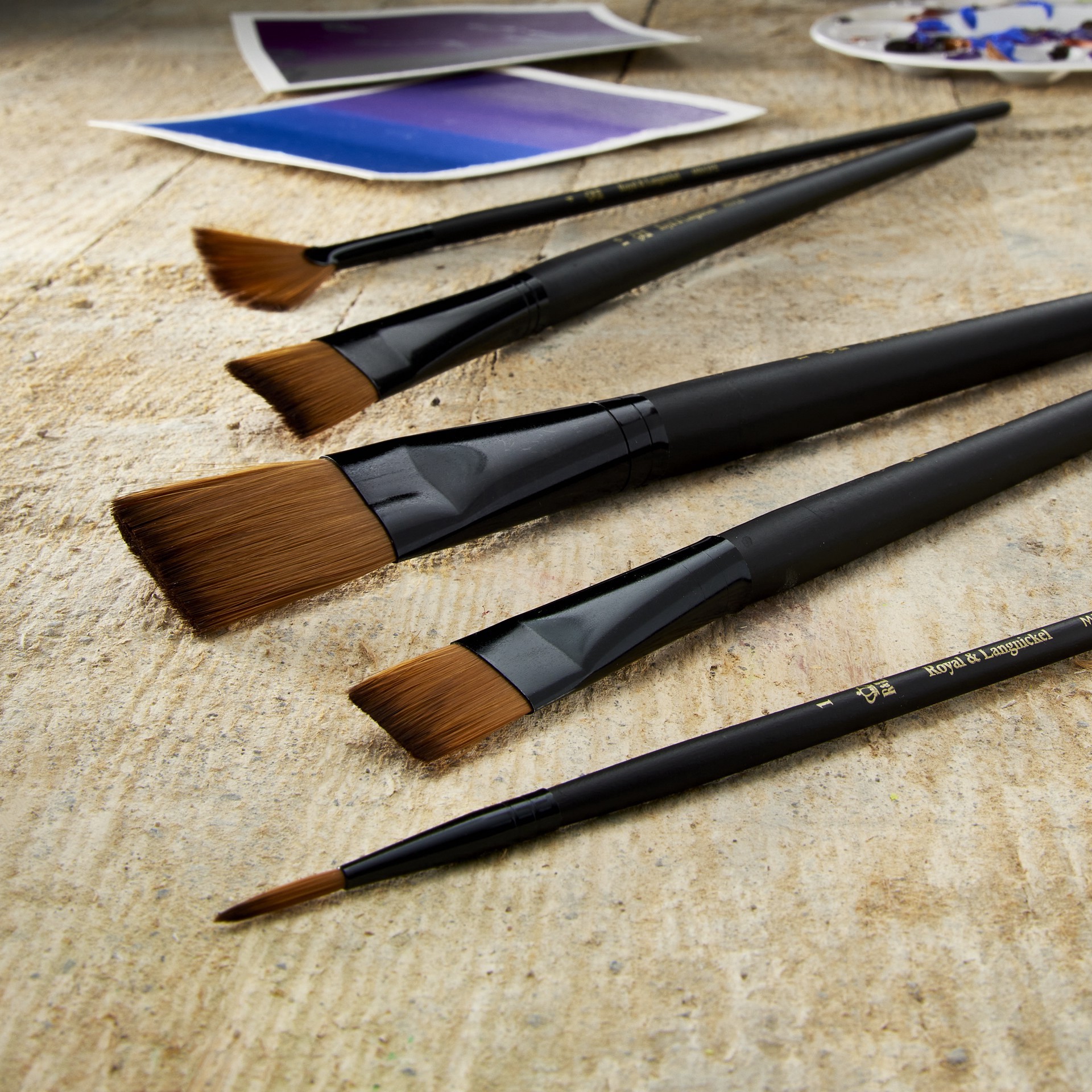 slide 3 of 3, Royal & Langnickel Essentials Brush Set, Bright, 1 ct