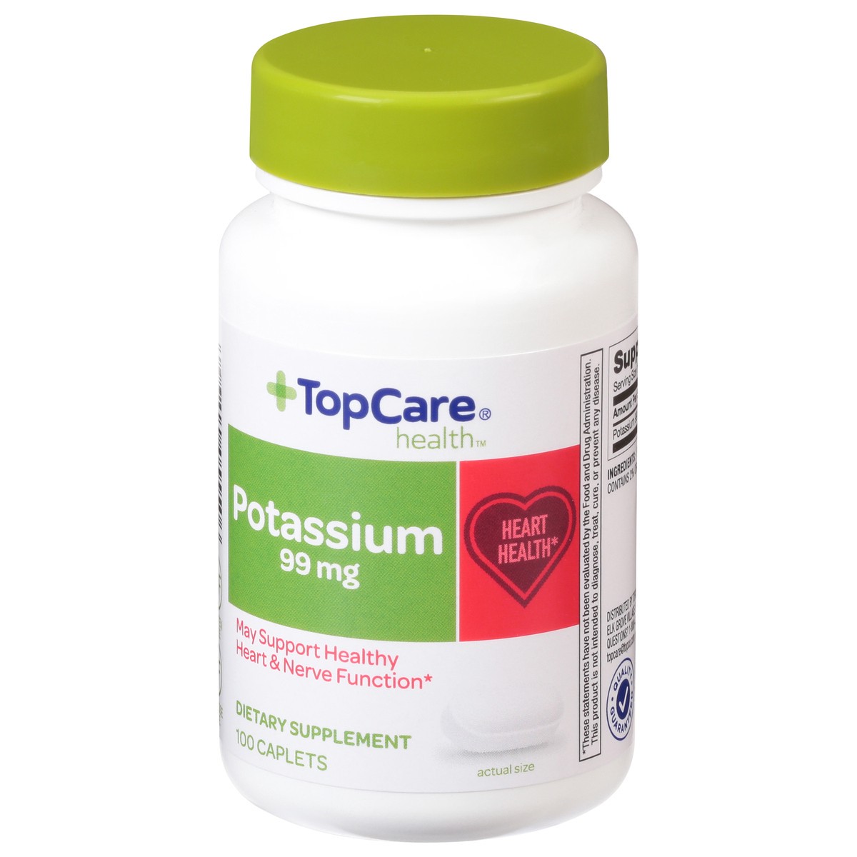 slide 3 of 9, Topcare Tabs Potassium Nat, 100 ct; 99 mg