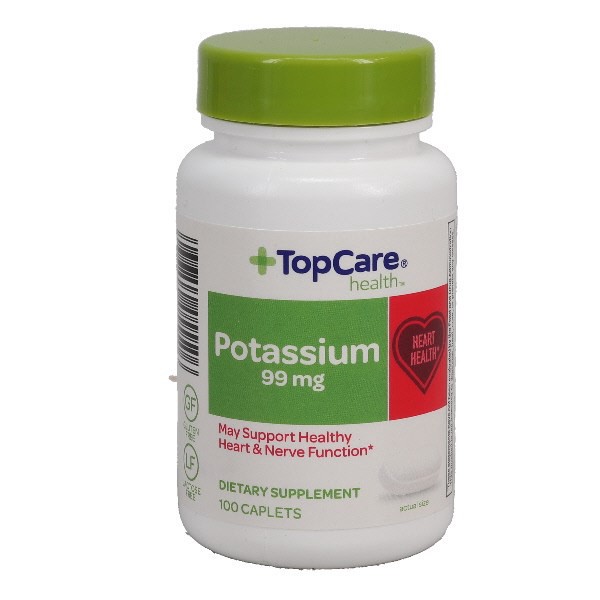 slide 1 of 9, Topcare Tabs Potassium Nat, 100 ct; 99 mg