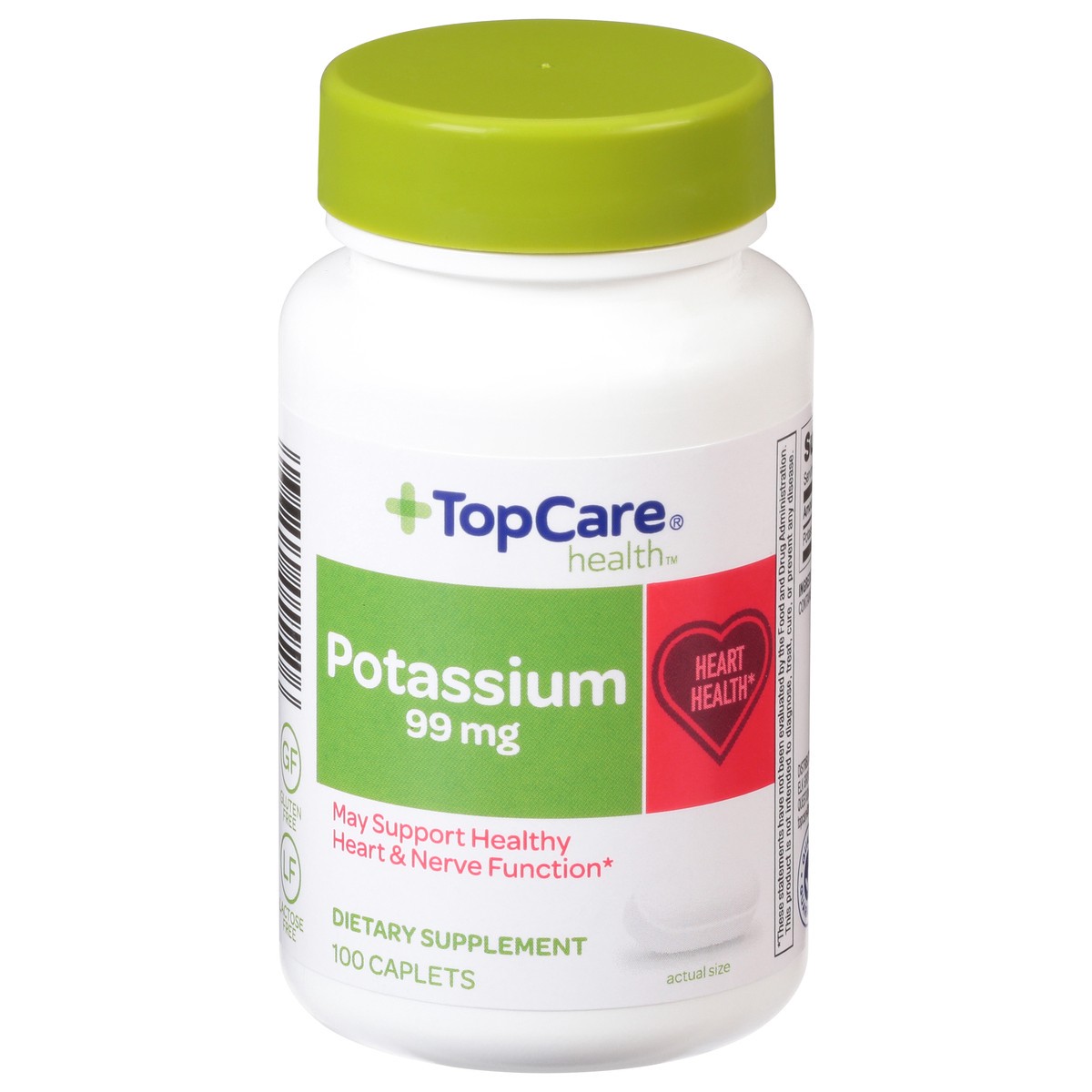 slide 1 of 9, Topcare Tabs Potassium Nat, 100 ct; 99 mg