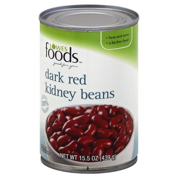 slide 1 of 1, Lowes Foods Dark Red Kidney Beans, 15 oz