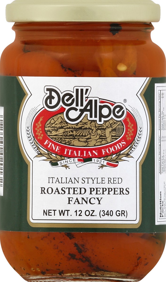 slide 1 of 6, Dell'Alpe Roasted Peppers 12 oz, 12 oz