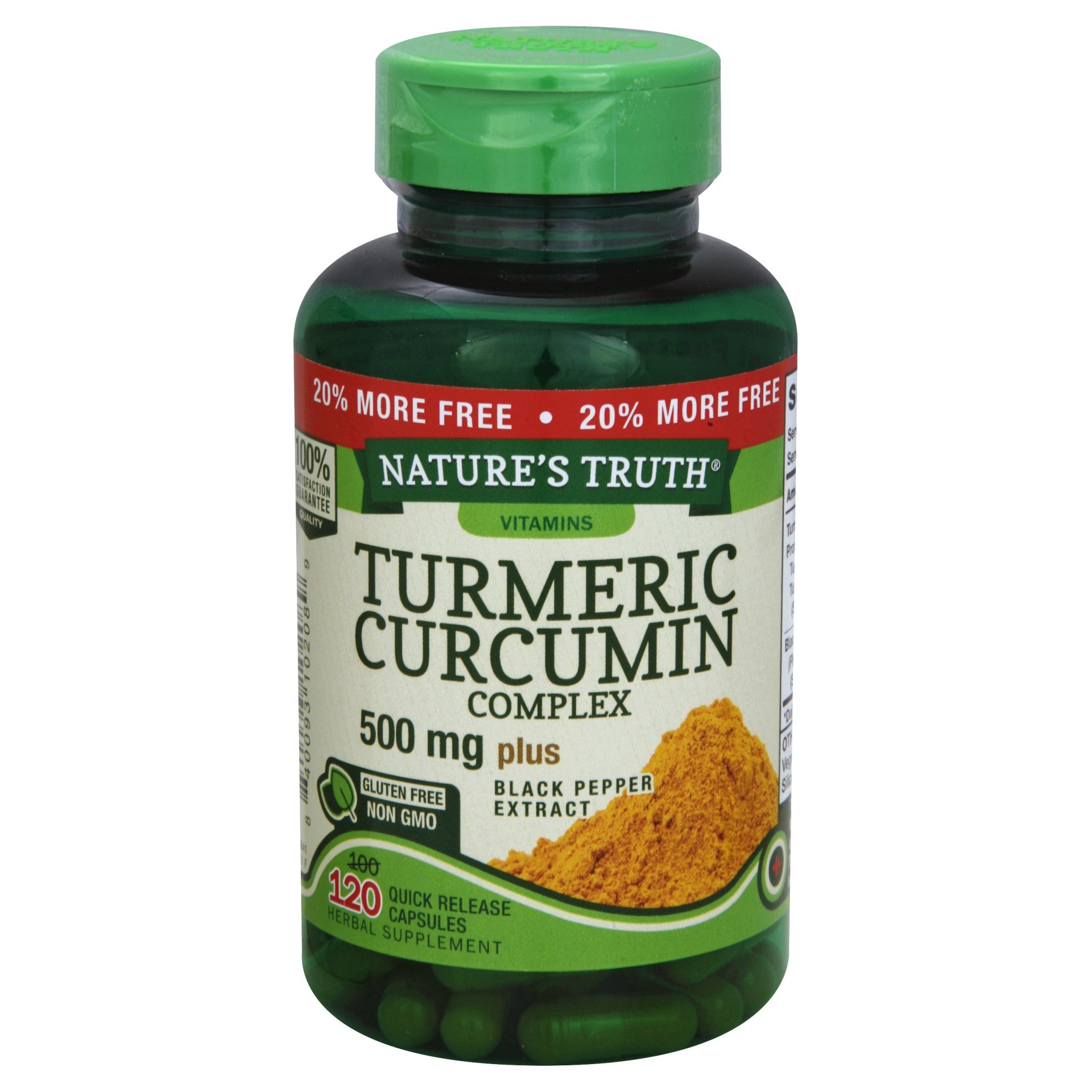 slide 1 of 5, Nature's Truth Turmeric Complex 500 mg plus Black Pepper Extract, 120 ct