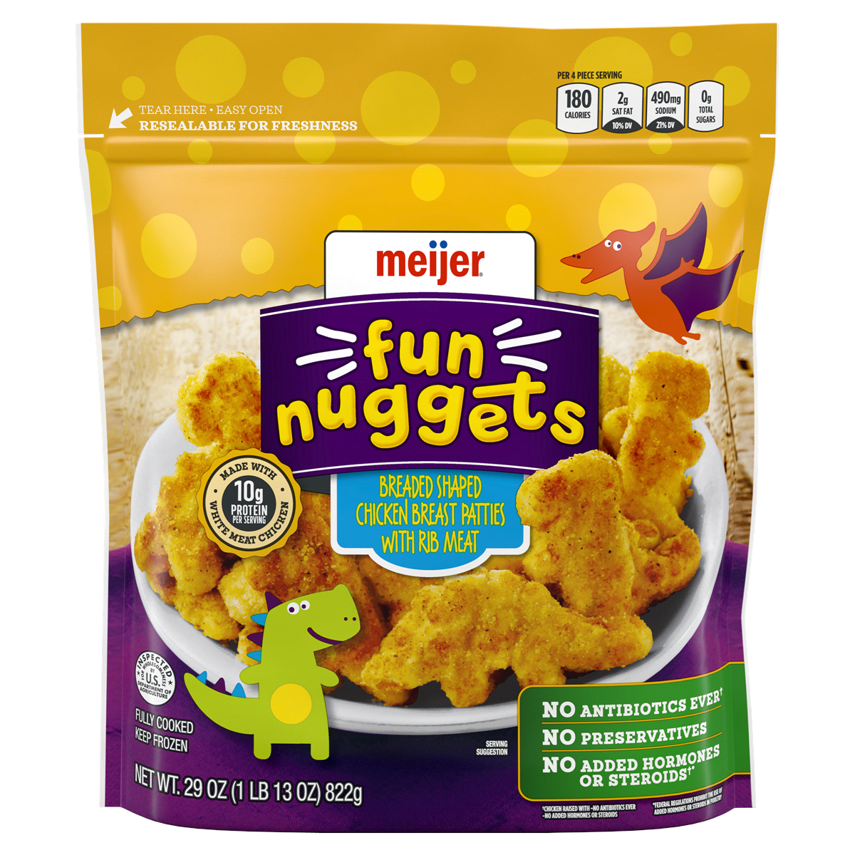 slide 1 of 17, Meijer Fun Chicken Breast Nuggets, 29 oz