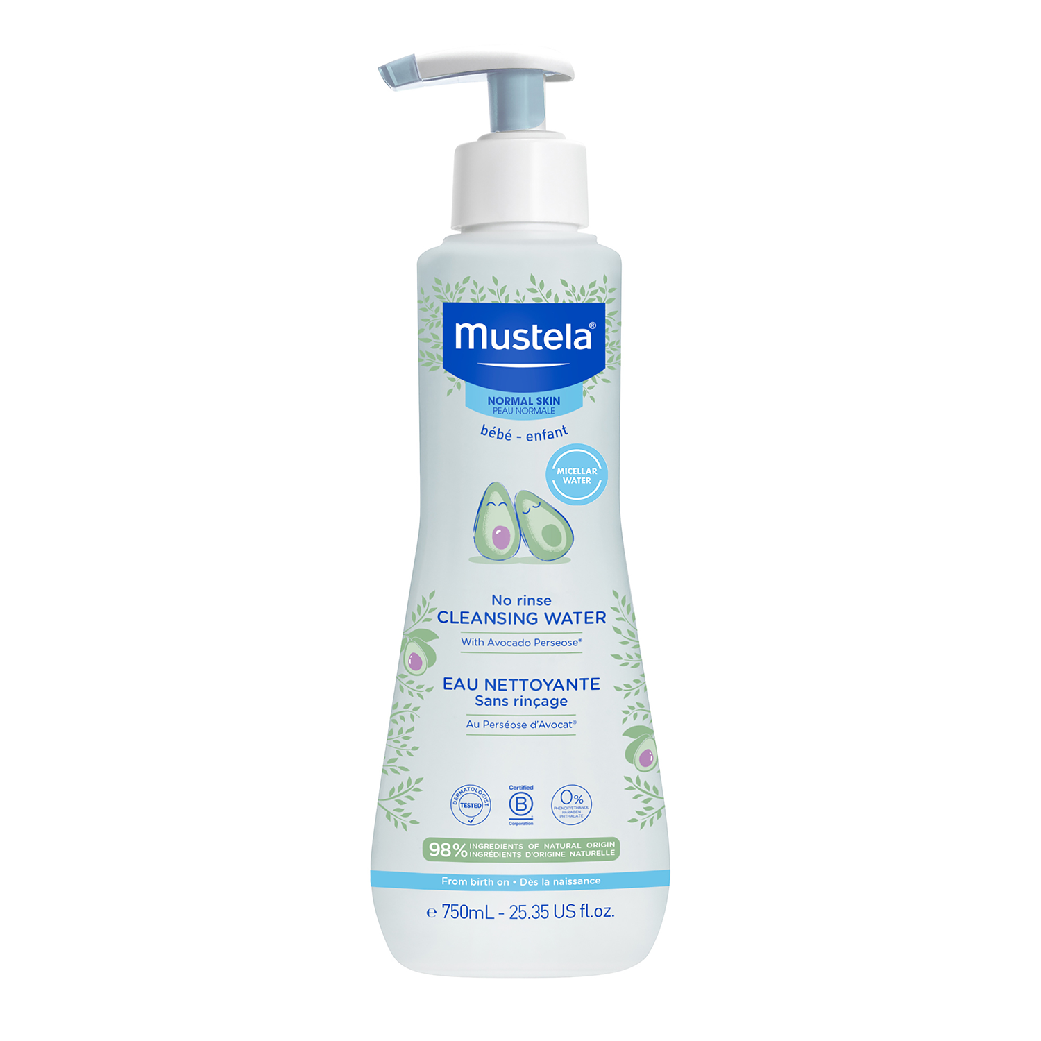 slide 4 of 5, Mustela Baby Cleansing Water, 300 ml