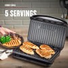 slide 4 of 29, George Foreman 5-Serving Classic Plate Electric Indoor Grill And Panini Press - Black, 1 ct