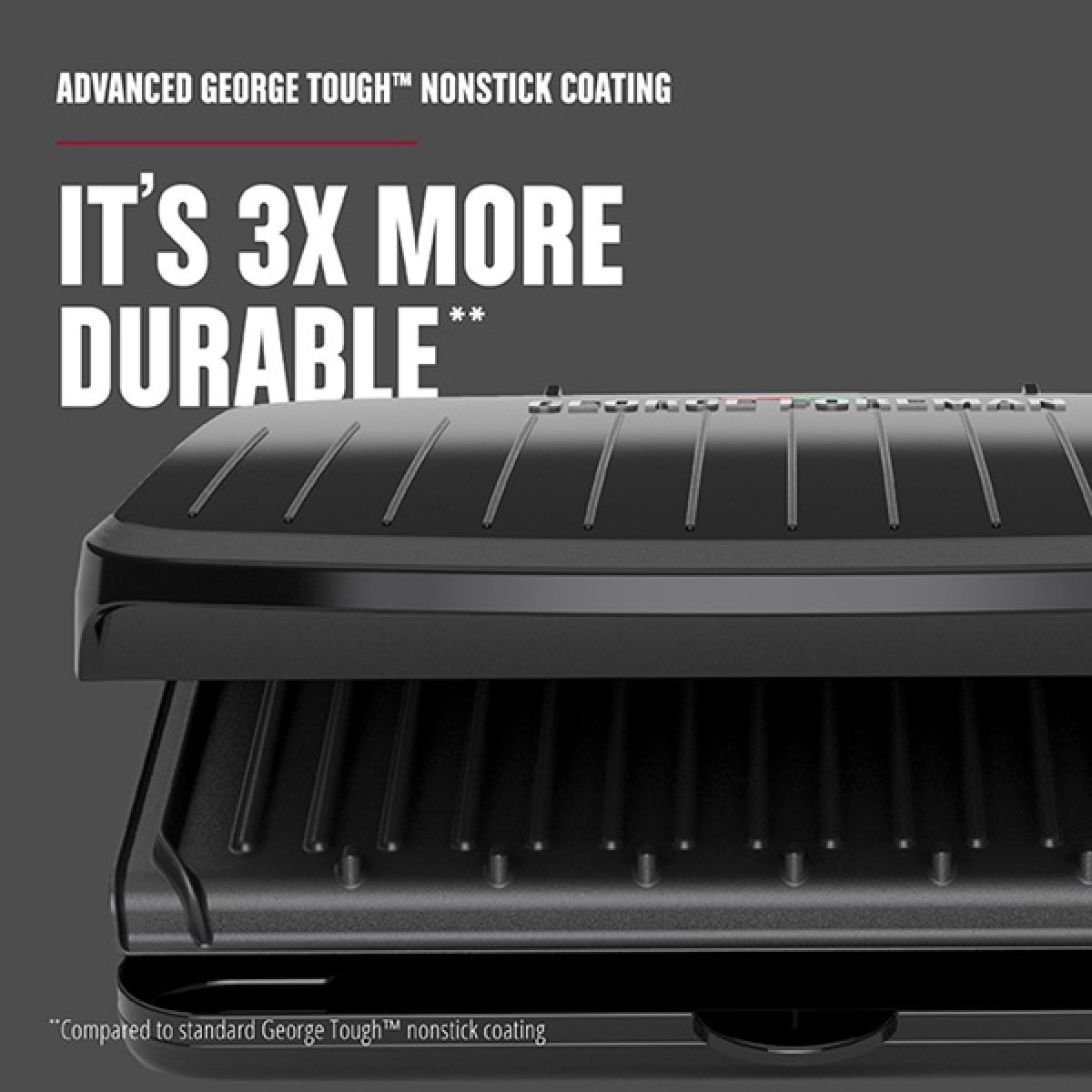 slide 17 of 29, George Foreman 5-Serving Classic Plate Electric Indoor Grill And Panini Press - Black, 1 ct