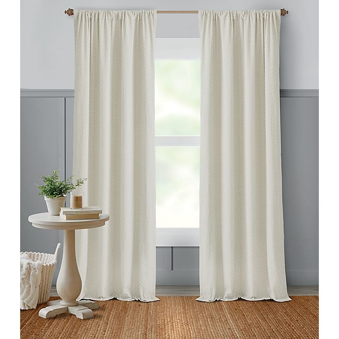 slide 1 of 1, Bee & Willow Home Dotted Lines Window Curtain Panel - Neutral, 108 in