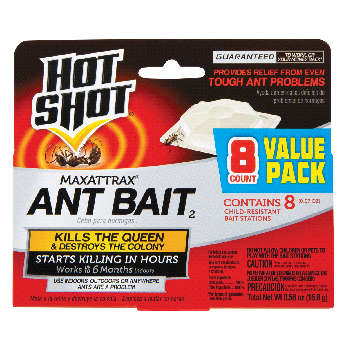 slide 1 of 5, Hot Shot Ant Bait 8 ea, 8 ct