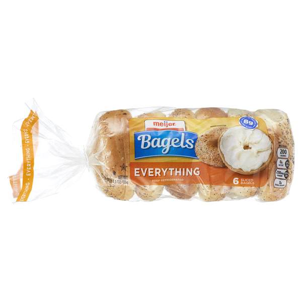 slide 1 of 1, Meijer Everything Bagel, 6 ct