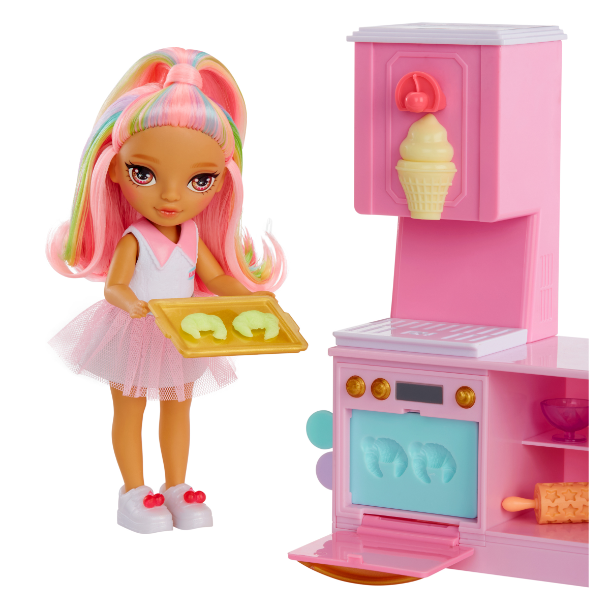 slide 6 of 6, Rainbow High Littles Dessert Shop Playset + Small Doll, Make Ice Cream and Sweets, 1 ct