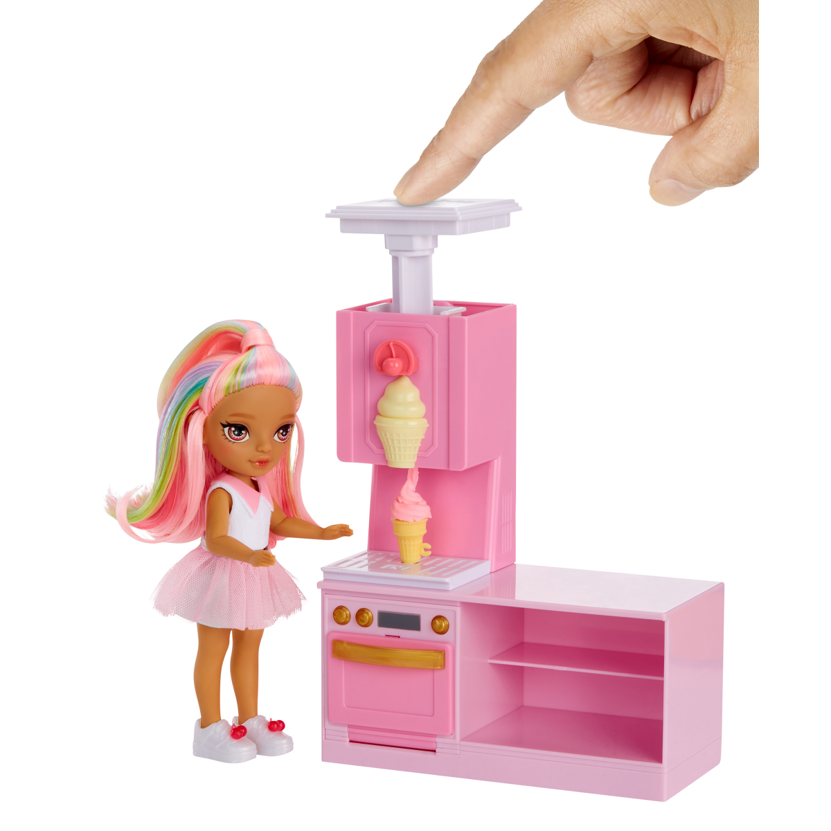 slide 4 of 6, Rainbow High Littles Dessert Shop Playset + Small Doll, Make Ice Cream and Sweets, 1 ct