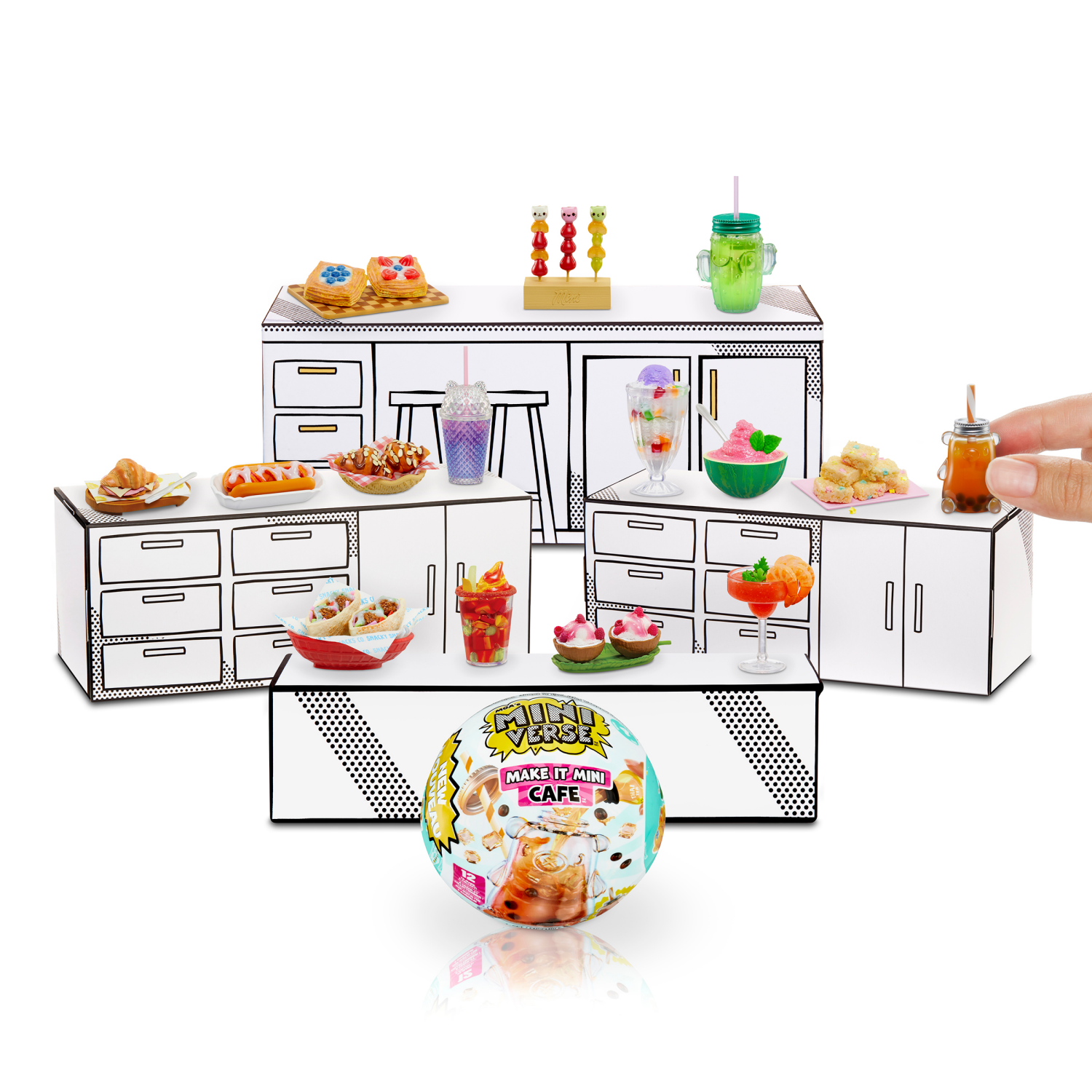 slide 4 of 8, MGA's Miniverse - Make It Mini Foods: Café Series 3B, 1 ct