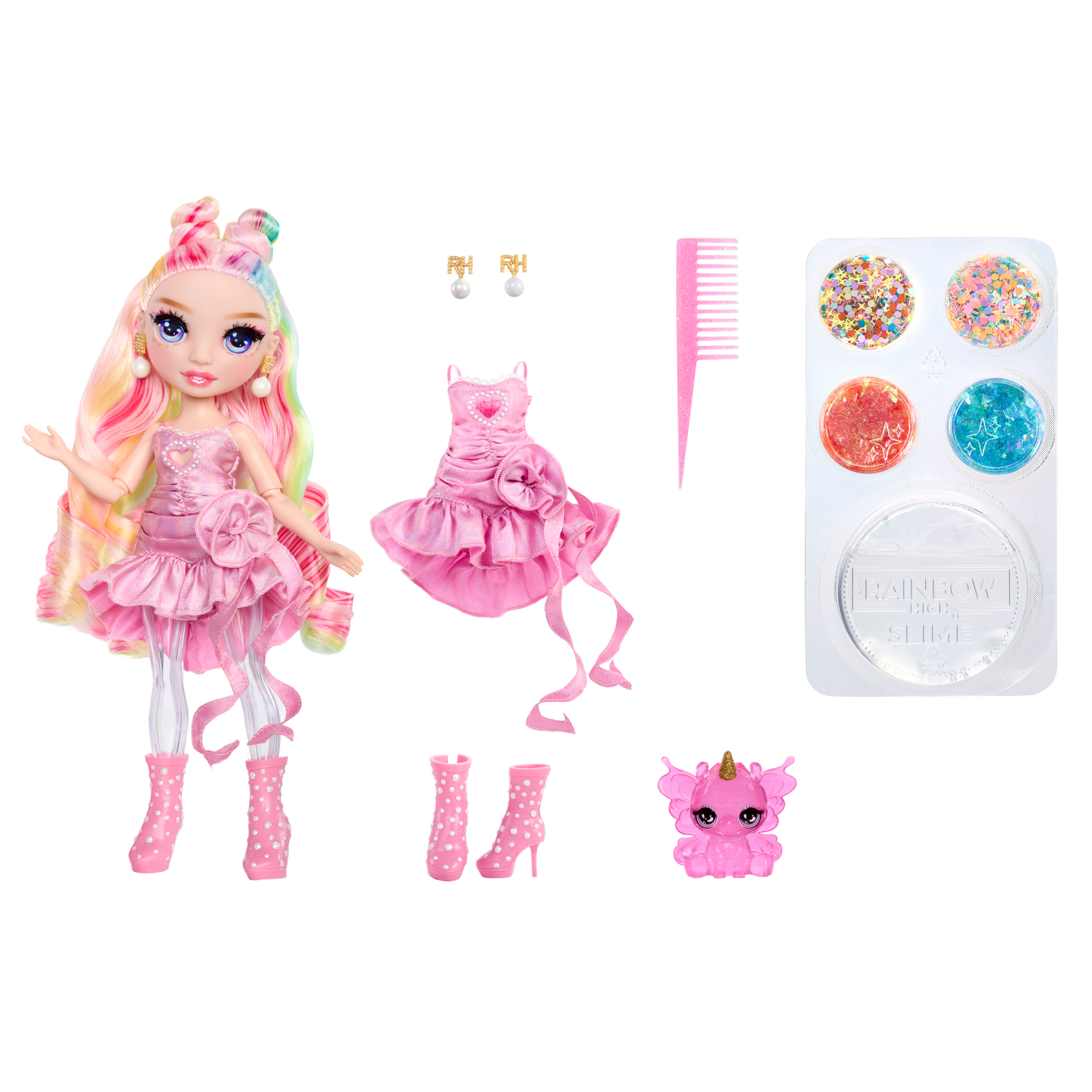 slide 2 of 6, Rainbow High Rainbow Shimmers with Slime Fashion Doll - Assortment 1, 1 ct