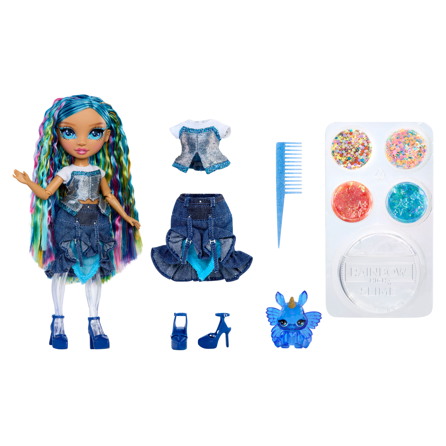 slide 5 of 6, Rainbow High Rainbow Shimmers with Slime Fashion Doll - Assortment 1, 1 ct