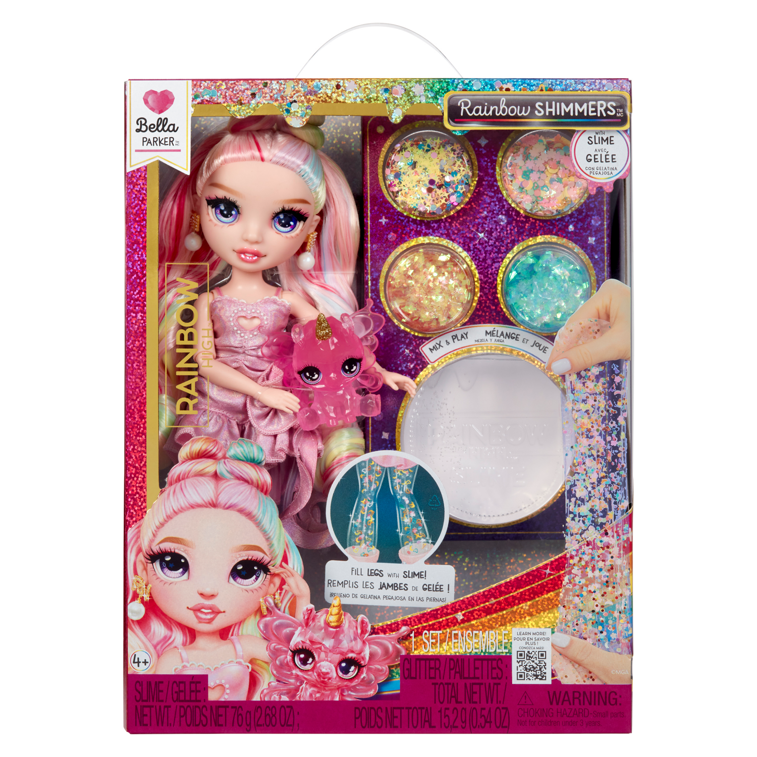 slide 1 of 6, Rainbow High Rainbow Shimmers with Slime Fashion Doll - Assortment 1, 1 ct