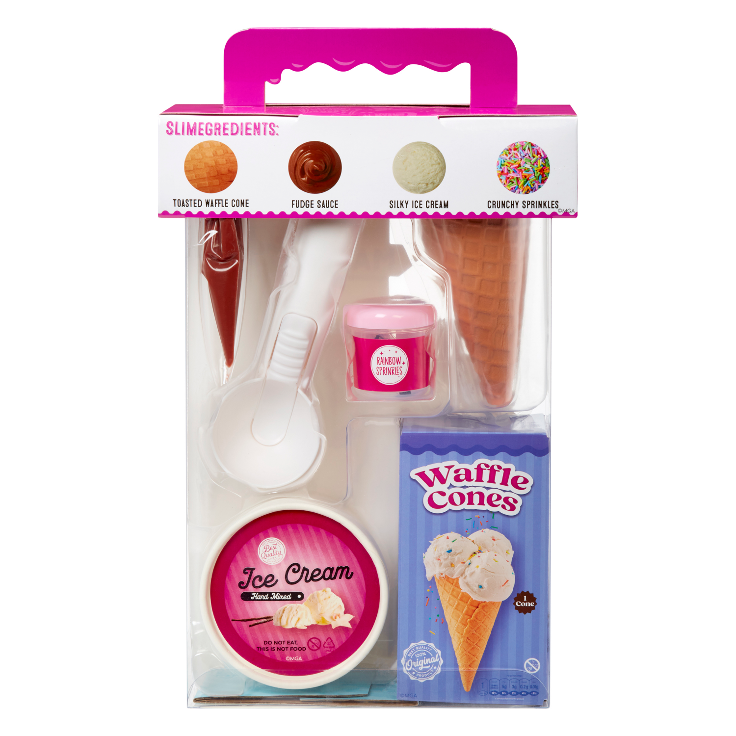 slide 2 of 6, Slime Life Ice Cream Cone DIY Slime Kit - Unboxing Ingredients to Make,Smash and Stretch Your Food, 1 ct