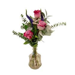 Bloom Haus Triple Rose Elegant Bud Vase