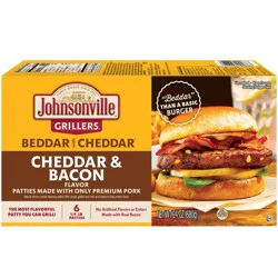 Johnsonville Grillers Cheddar Bacon Brat Patties