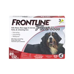 Frontline Plus Pet Insect Treatment for Extra Large Dogs 89-132Lb