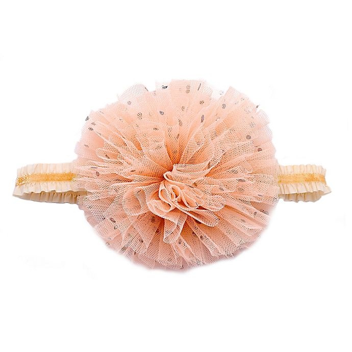 slide 1 of 1, Khristie Large Poof Headband - Coral, 1 ct