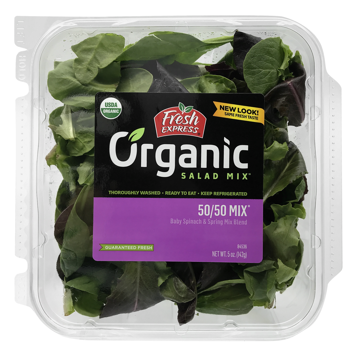 slide 1 of 1, Fresh Express 50/50 Mix Organic Salad Mix, 5 oz