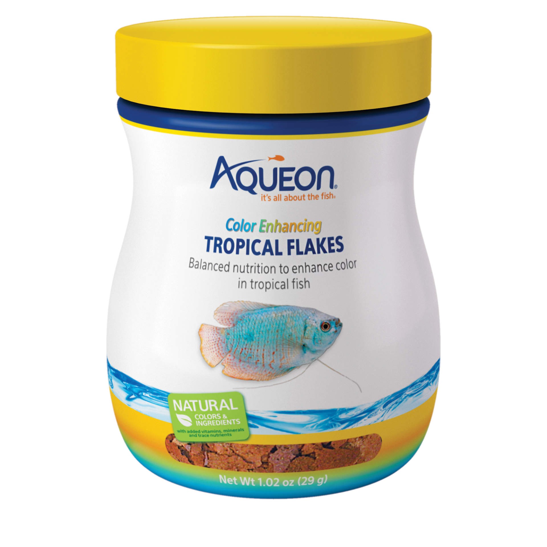 slide 1 of 4, Aqueon Tropical Flakes Color Enhancing 1.02 Ounces Color, 1 ct