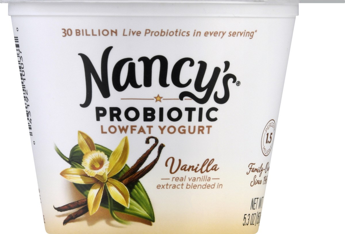 slide 9 of 10, Nancy's Probiotic Lowfat Vanilla Yogurt 5.3 oz, 5.3 oz