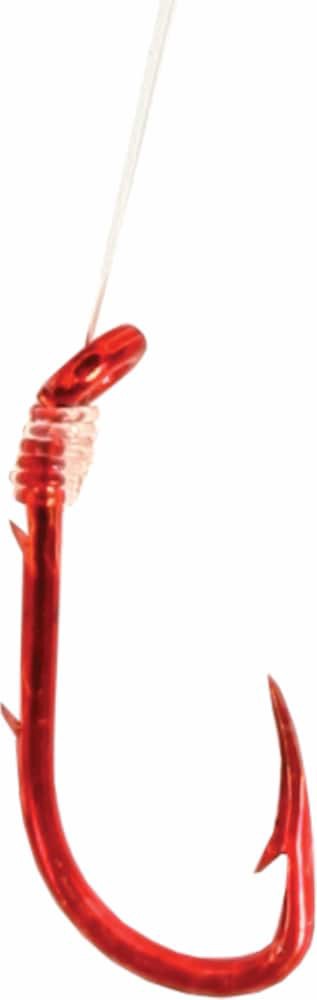 slide 1 of 1, E Claw Baitholder Snell Hook Sz10 Red 6P, 1 ct