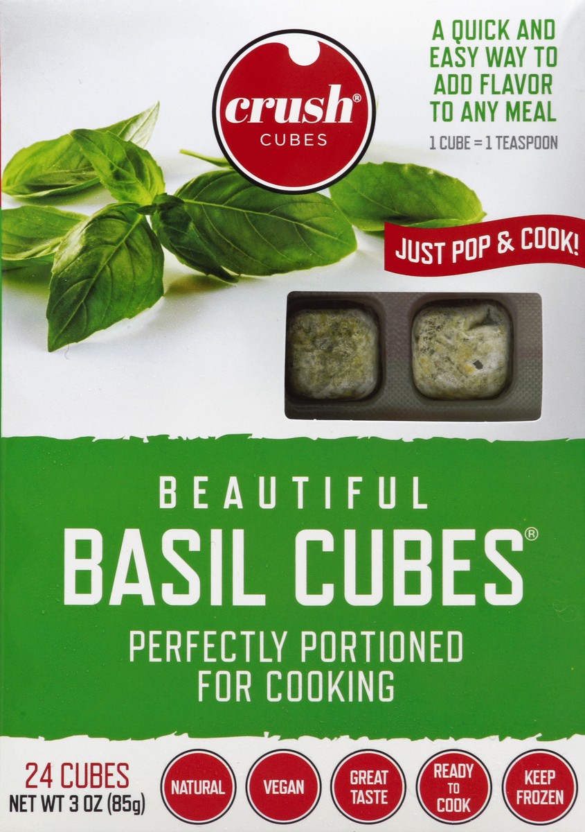 slide 1 of 5, Crush Cubes Beautiful Basil Cubes 24Ct, 3 oz