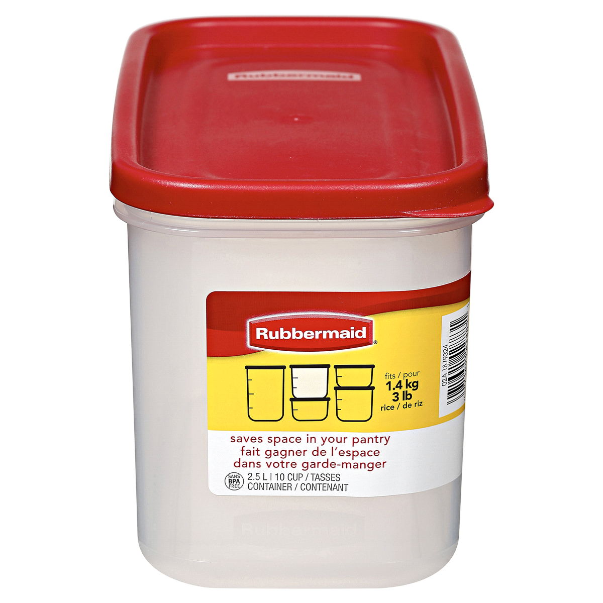 slide 1 of 2, Rubbermaid Dry Food Container, 10 cup