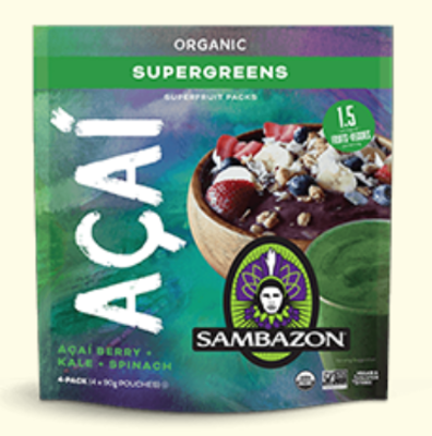 slide 1 of 1, Sambazon Smoothie Frozen Acai Puree Packets, 1 ct