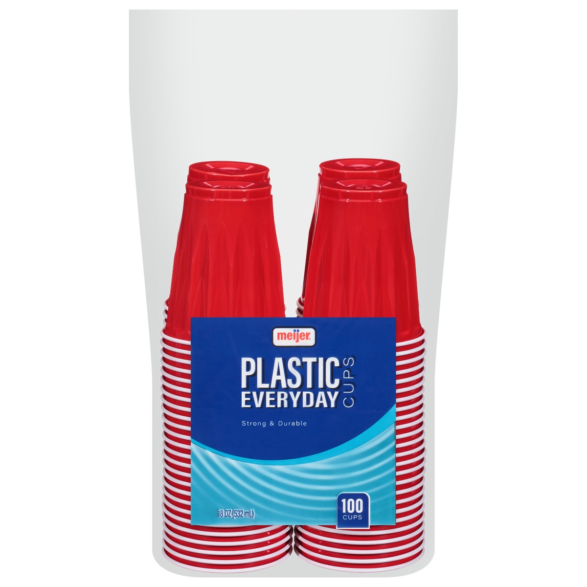 slide 1 of 9, Meijer Plastic Party Cup, 18 oz, 100 ct